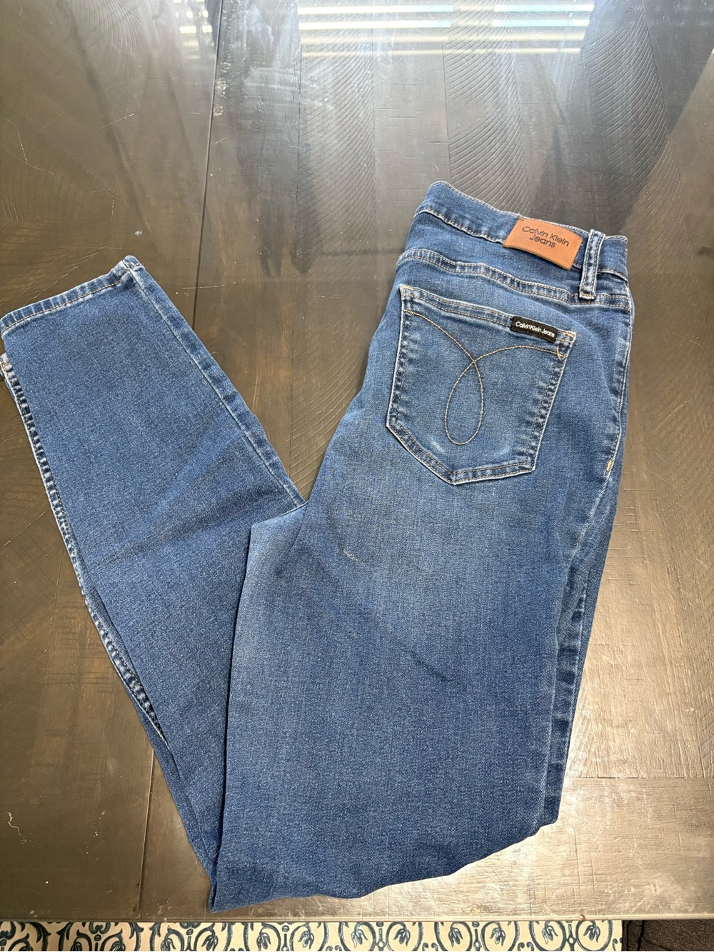 Calvin Klein Jeans Women's Dark Indigo High-Rise Denim Jeans